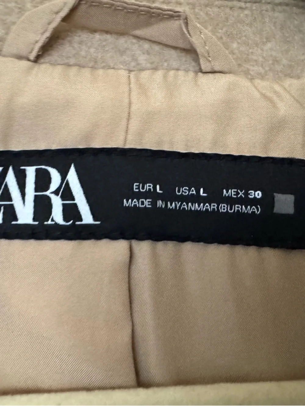 Zara Camel Single-Breasted Coat - Picture 3 of 7